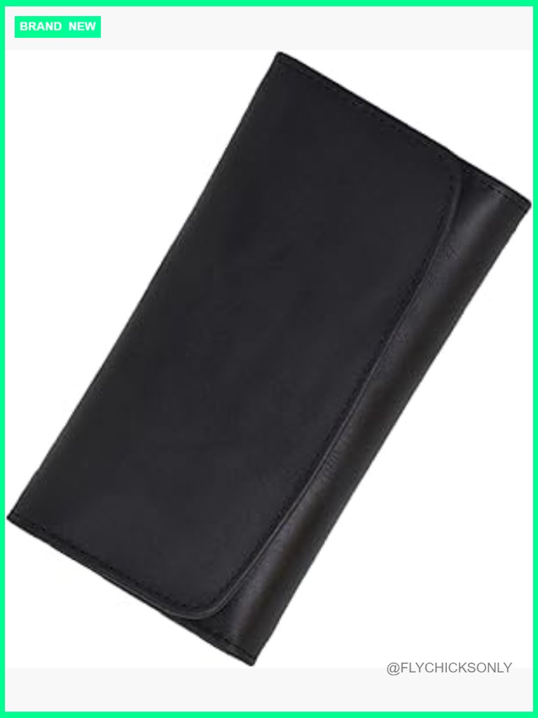 Genuine Leather Rfid Blocking Trifold Wallet With 13 Card Slots, Fits Iphone